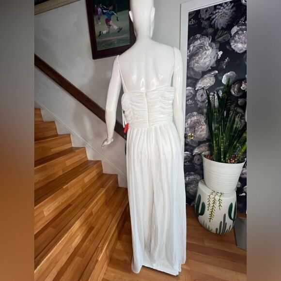 MAC DUGGAL RUCHED SLEEVELESS TIE JUMPSUIT/ Size M - Picture 8 of 10